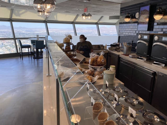 On the Observation deck level at The Strat, 108 Eats was serving cookies, ice cream and sandwic ...