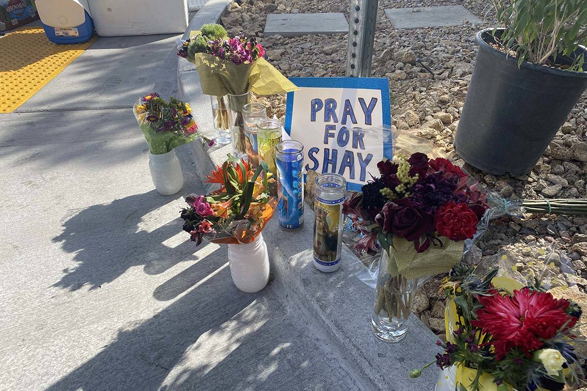 Displays of support for wounded officer Shay Mikalonis continued at University Medical Center o ...