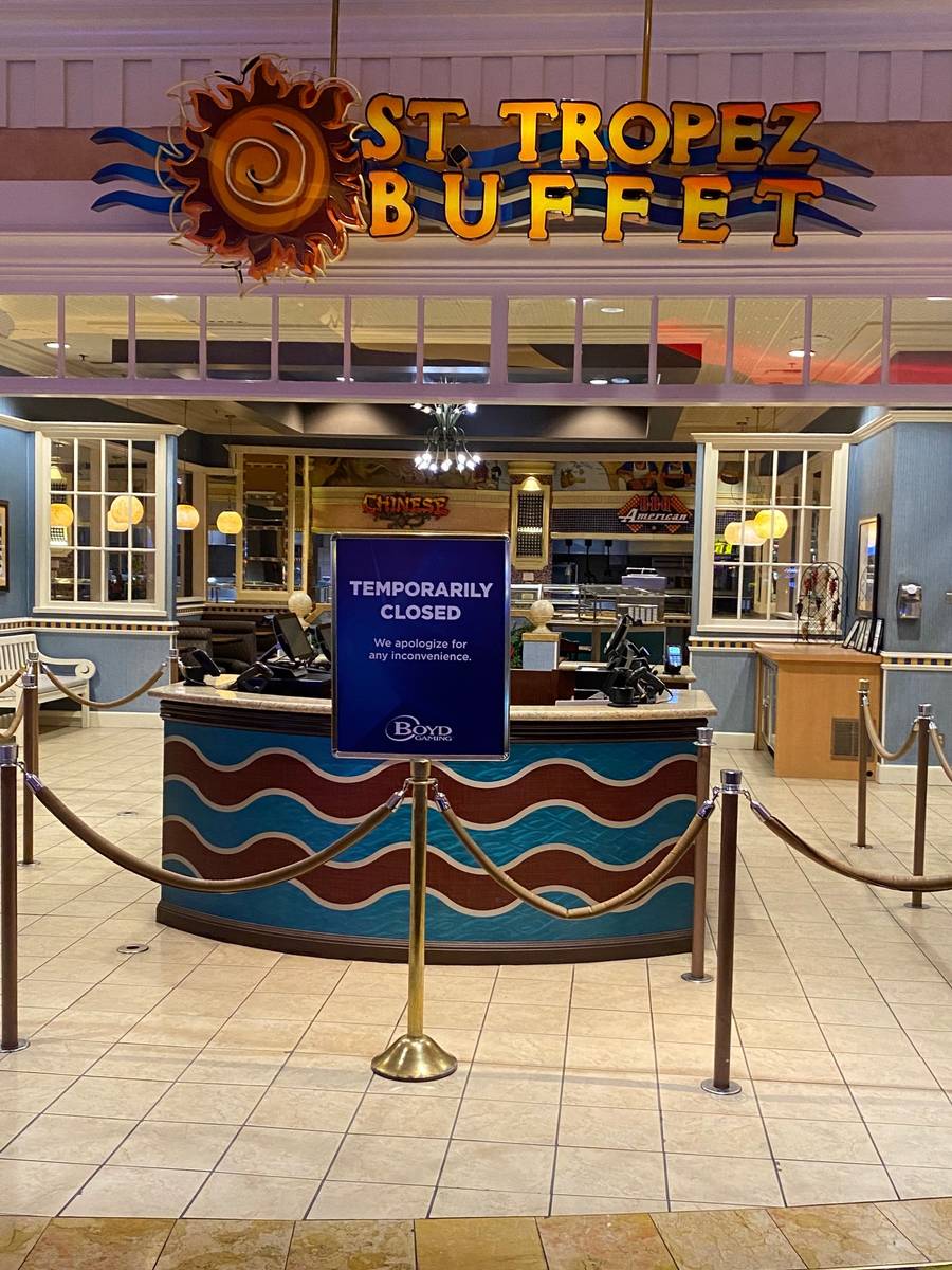 The St. Tropez Buffet remains closed at Suncoast. (Al Mancini Las Vegas Review-Journal)
