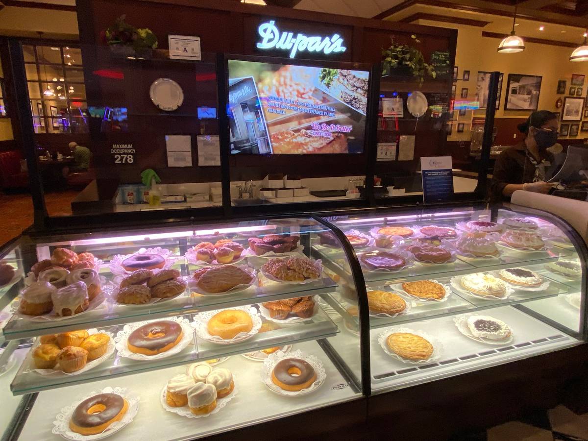 The pastry selction at Du-Par's at Suncoast. (Al Mancini Las Vegas Review-Journal)