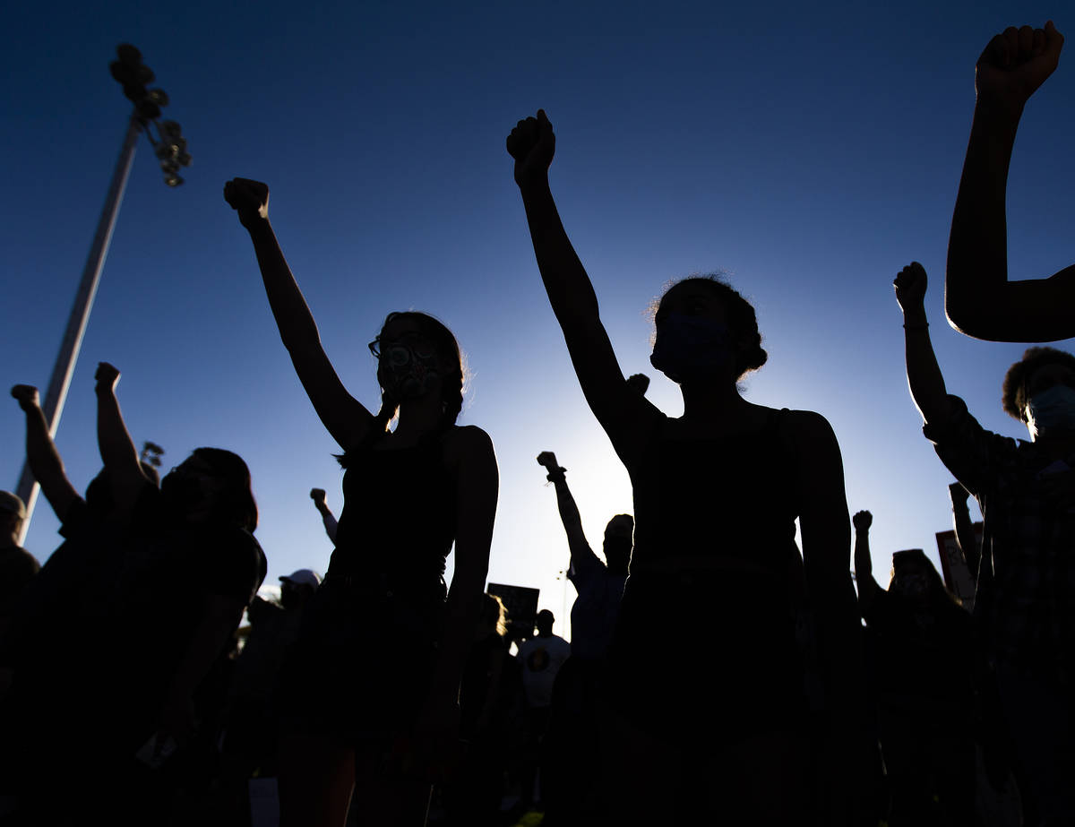 Thousands of people showed up at a Black Lives Matter event at Kianga Isoke Palacio Park on Fri ...