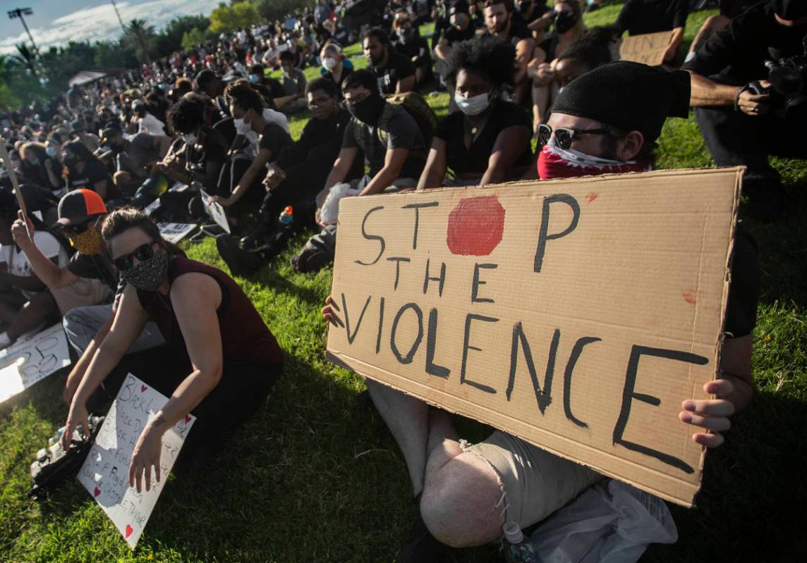 Thousands of people showed up at a Black Lives Matter event at Kianga Isoke Palacio Park on Fri ...