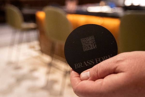 The Brass Fork, a restaurant inside Palace Station, is using a QR code for their menu to minimi ...
