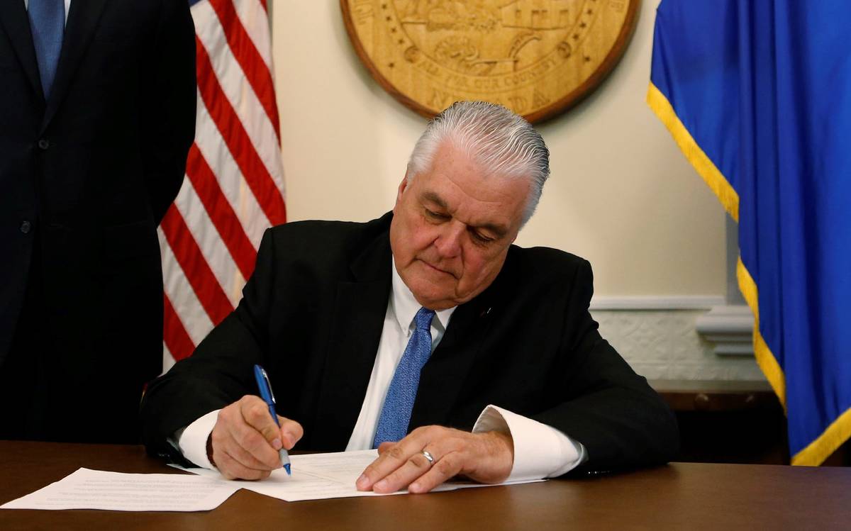 Nevada Gov. Steve Sisolak (Cathleen Allison/Las Vegas Review-Journal)