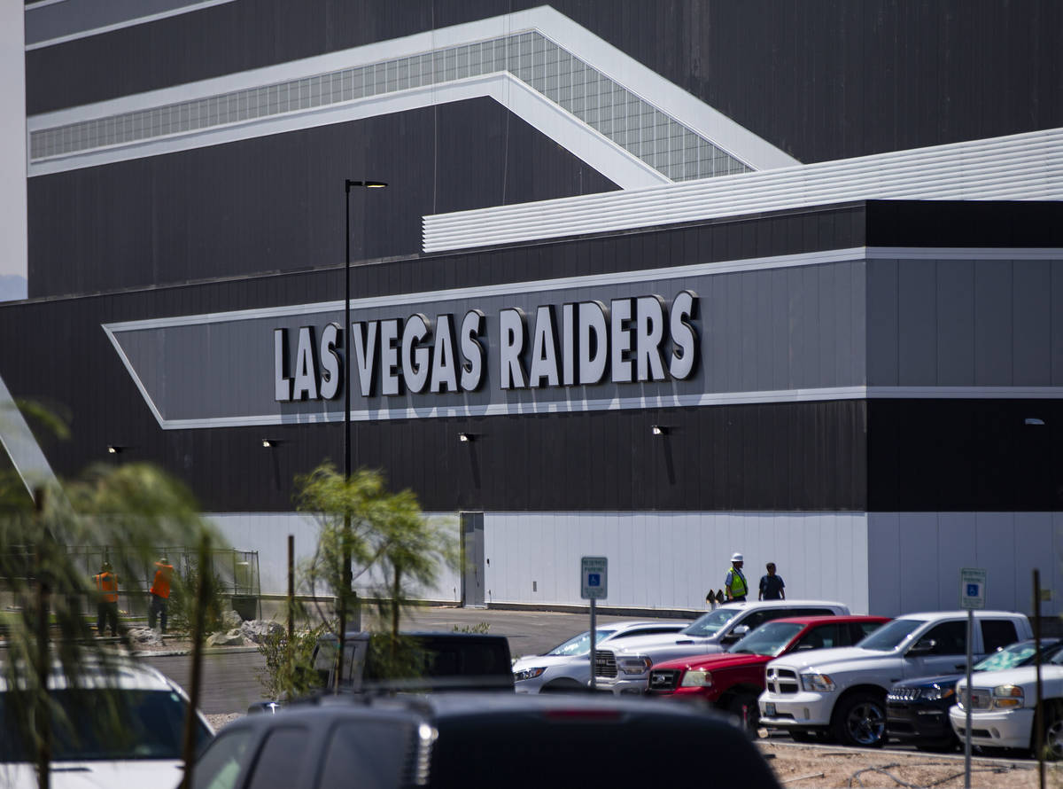 Construction continues at the Las Vegas Raiders team headquarters in Henderson on Friday, June ...