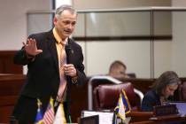 Sen. James Settlemeyer, R-Minden, during the second to last day of the Nevada Legislature at th ...