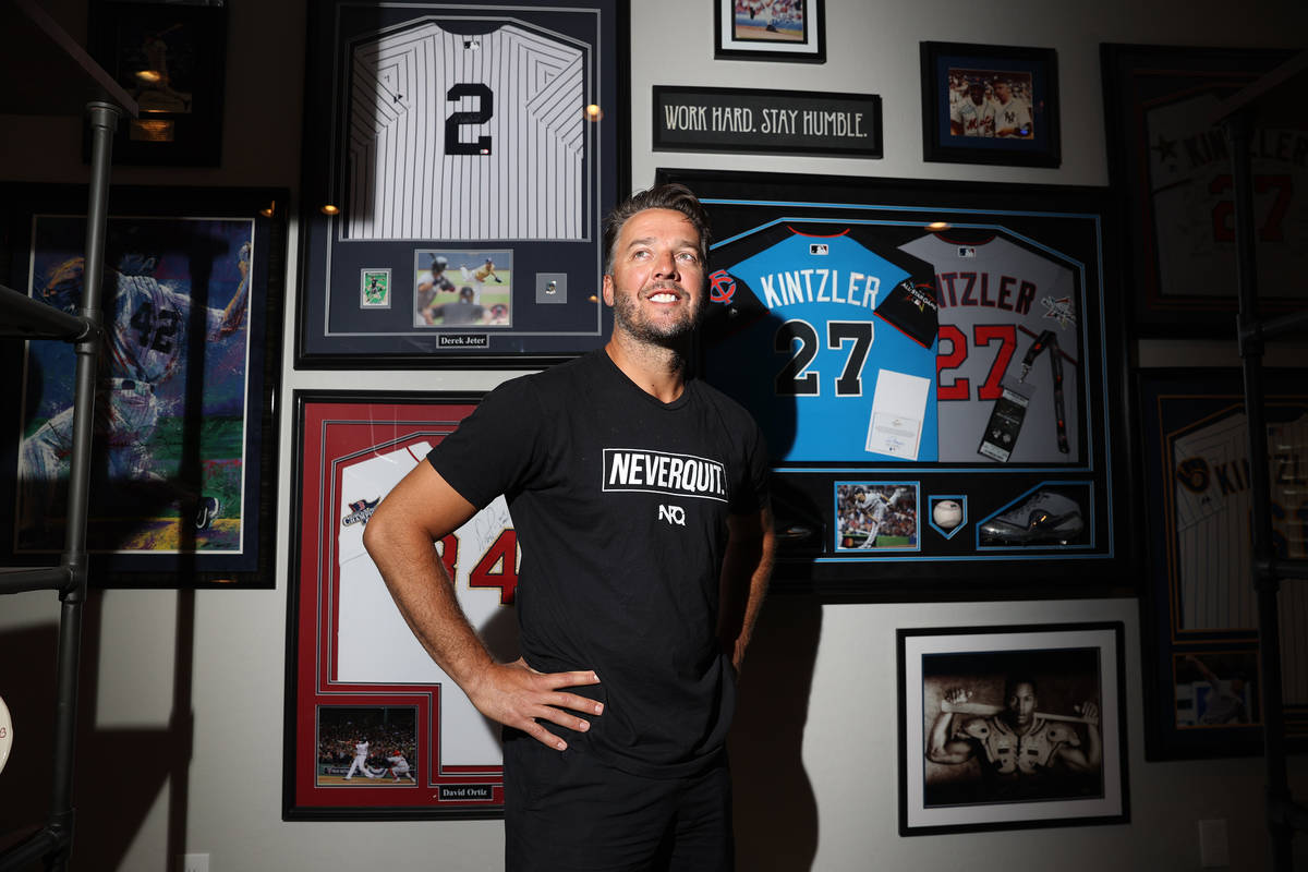 Professional baseball player Brandon Kintzler at his home in Las Vegas, Friday, June 12, 2020. ...