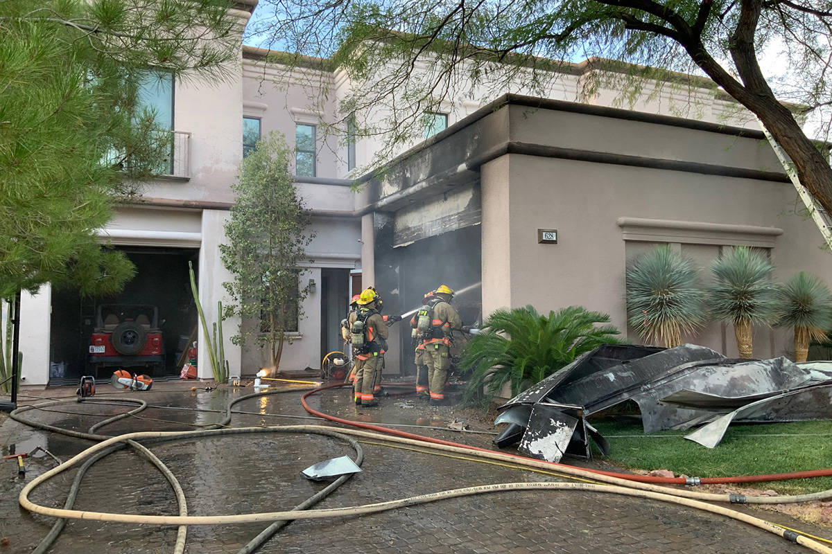 A house fire in the western Las Vegas Valley on Monday, June 15, 2020, caused an estimated $100 ...