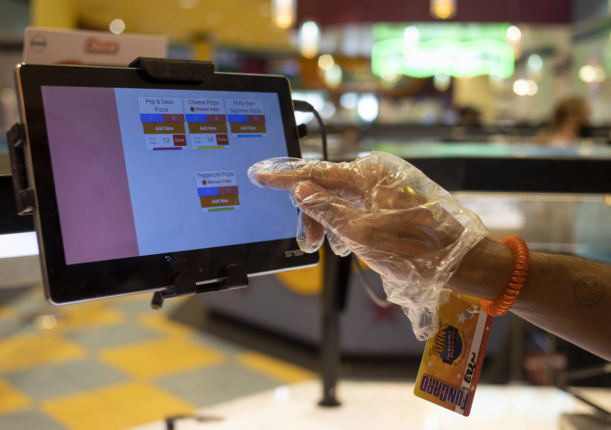 To make sure food has not been sitting out too long, a tablet times how long each item has been ...