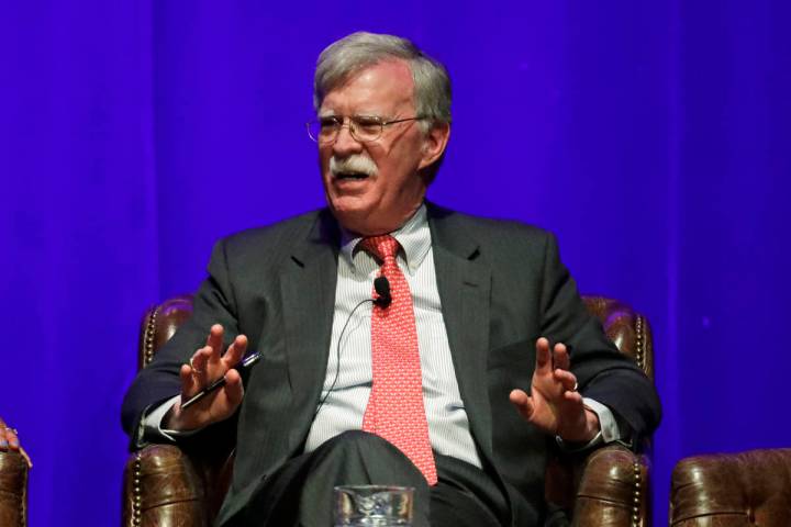 FILE - In this Feb. 19, 2020, file photo, former national security adviser John Bolton takes pa ...