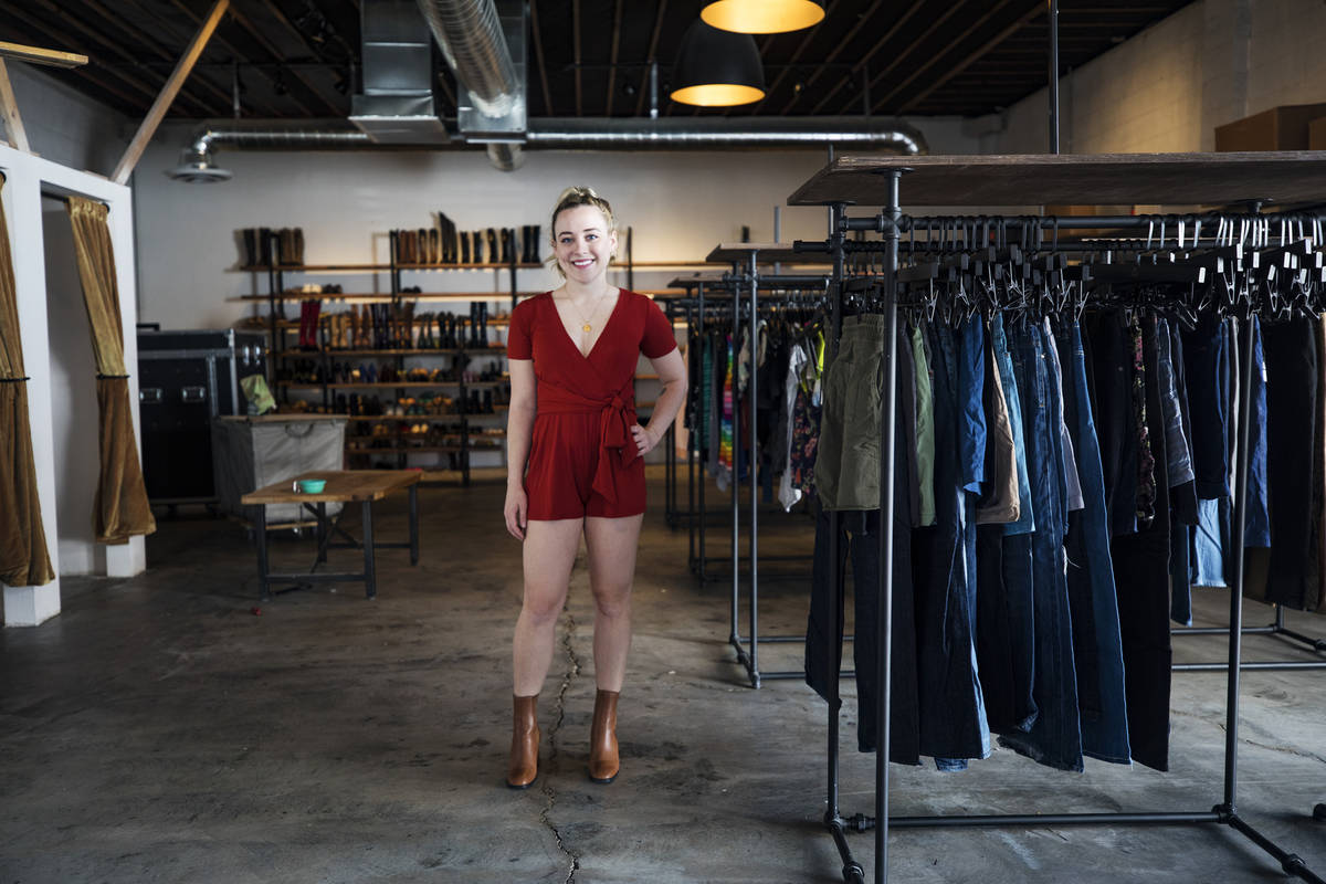 Taylor Rice, owner of Alt-Rebel, a thrift store set to open in the Arts District in Las Vegas, ...