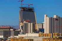 Construction continues on Circa resort on Tuesday, June 16, 2020, in Las Vegas. (Benjamin Hager ...