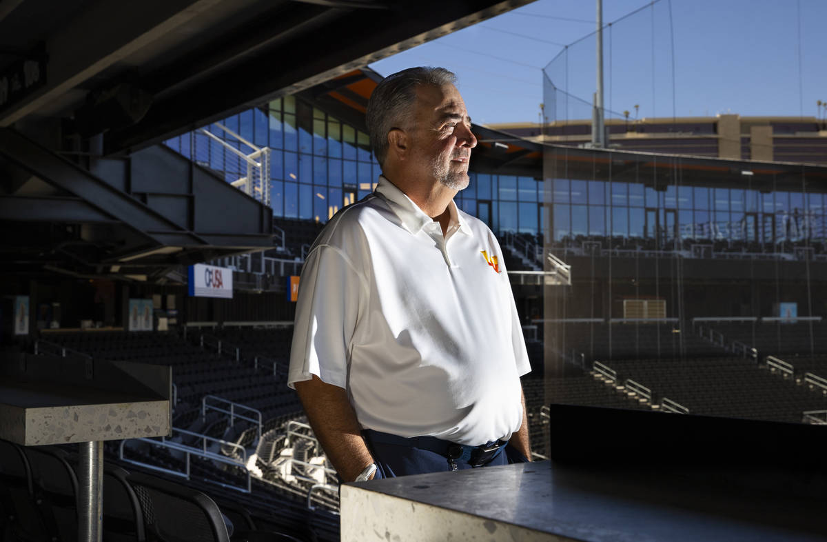 Las Vegas Aviators president Don Logan poses for a portrait at Las Vegas Ballpark in Downtown S ...