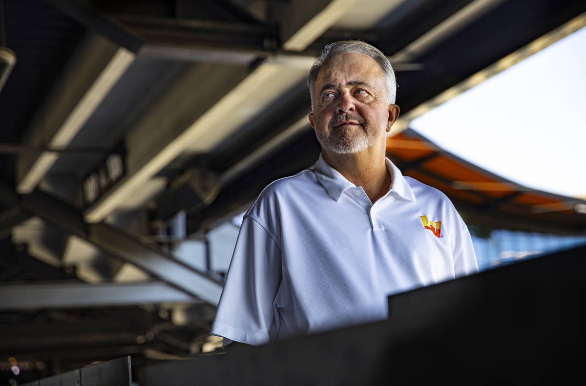 Las Vegas Aviators president Don Logan poses for a portrait at Las Vegas Ballpark in Downtown S ...