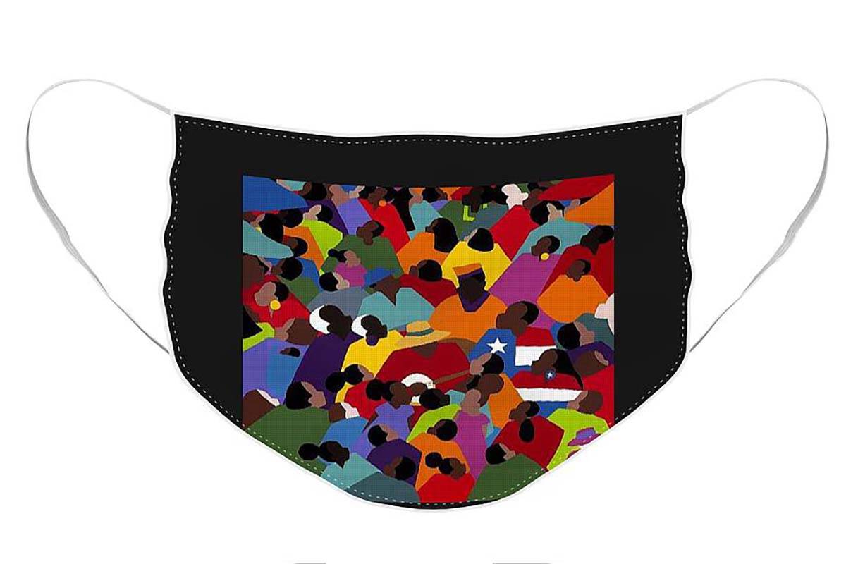 "Juneteenth" face mask designed by Synthia Saint James