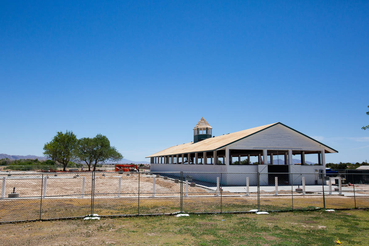 The historic hay barn in Floyd Lamb Park is renovated in Las Vegas on Friday, June 19, 2020. (C ...