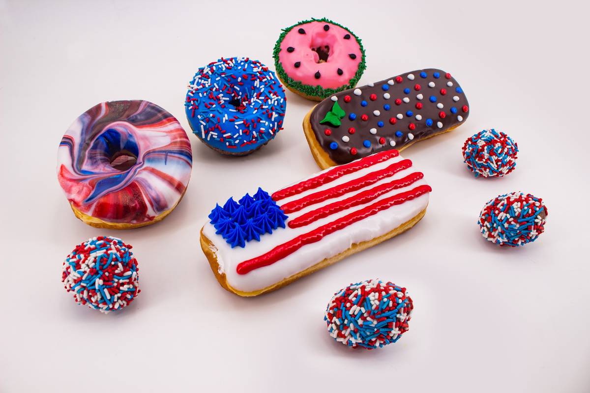 Fourth of July doughnuts available at Pinkbox. (Pinkbox Doughnuts)