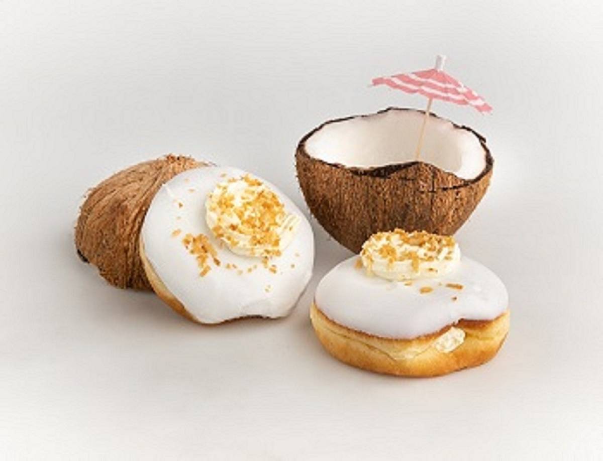 Coconut Fever. July Doughnut of the Month at Pinkbox Doughnuts. (Pinkbox Doughnuts)