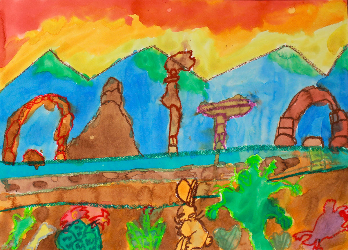 In a new exhibition showing at Nevada Humanities, children from Elko County used paints, ink an ...