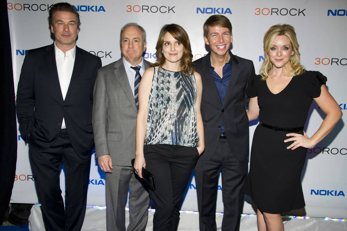 FILE - In this Dec. 20, 2012 file photo, Alec Baldwin, from left, Lorne Michaels, Tina Fey, Jac ...