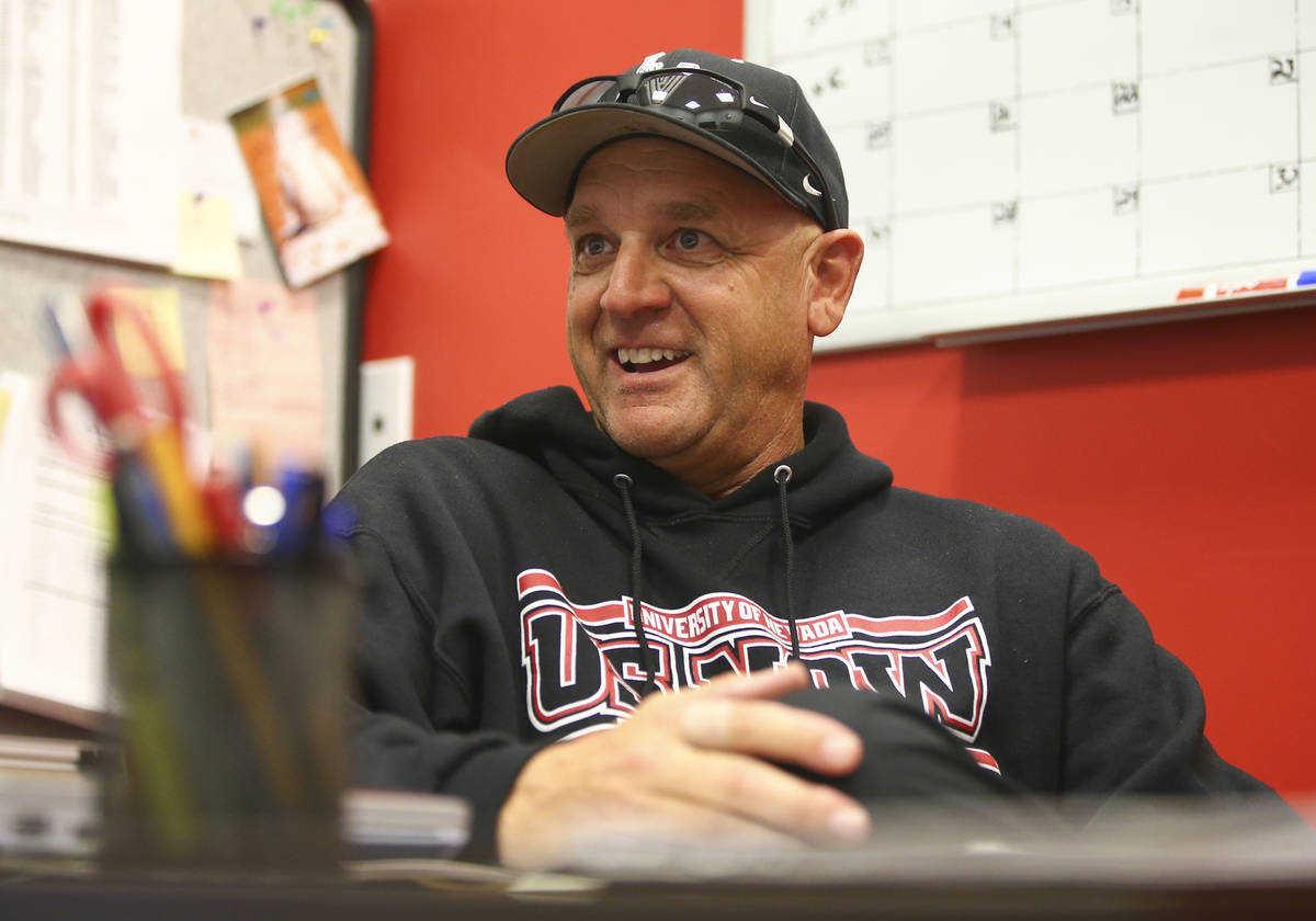 UNLV baseball coach Stan Stolte at the team's clubhouse at UNLV in Las Vegas on Wednesday, Marc ...
