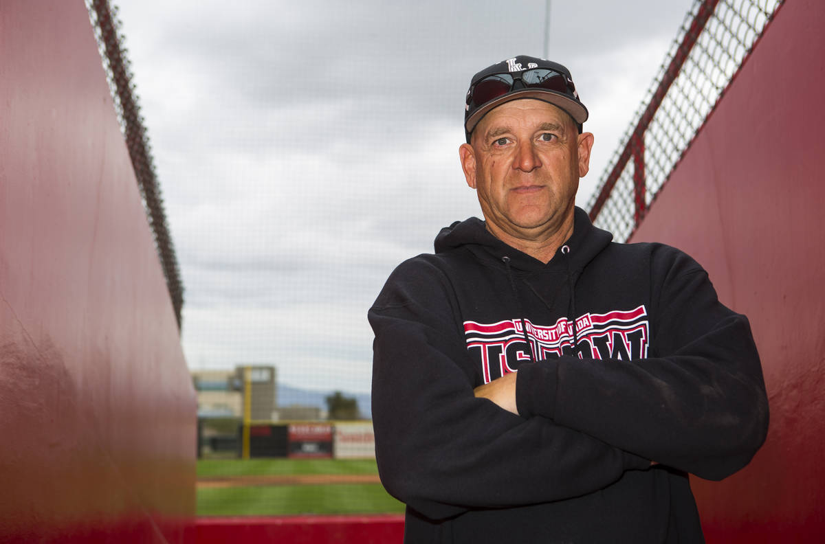 UNLV baseball coach Stan Stolte at Earl E. Wilson Stadium at UNLV in Las Vegas on Wednesday, Ma ...