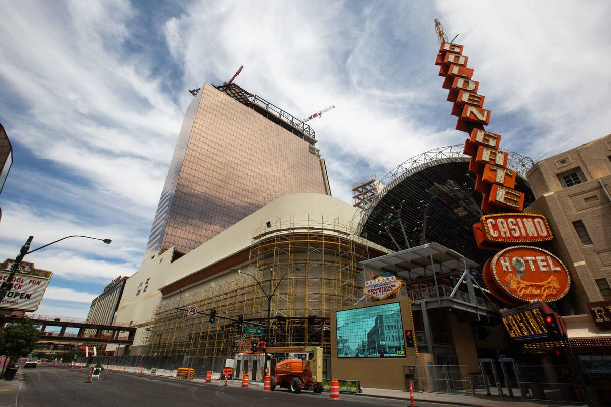 Circa is seen under construction in Las Vegas on Wednesday, June 24, 2020. (Chris Day/Las Vegas ...
