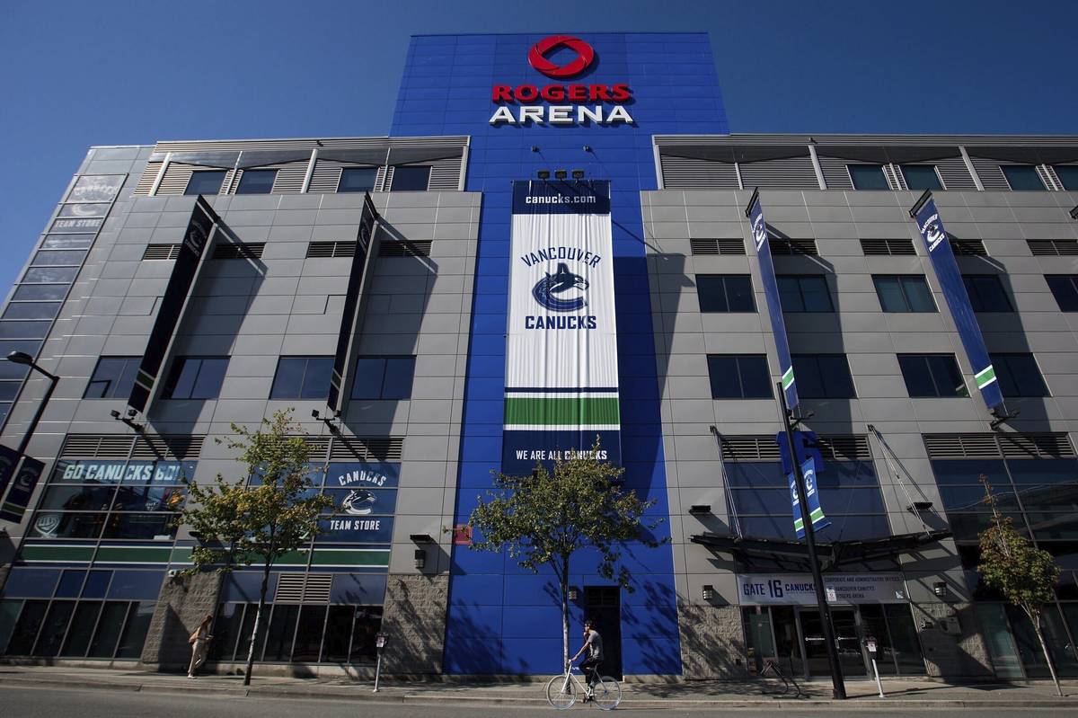 Rogers Arena, the home of the Vancouver Canucks' NHL team, in Vancouver, British Columbia, on S ...