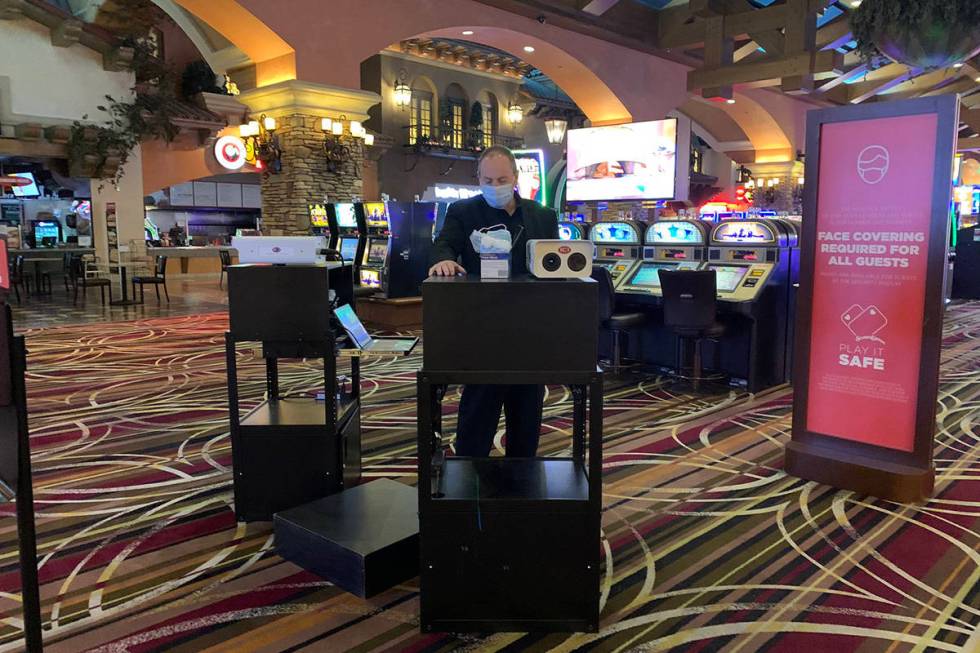 On the casino floor at Green Valley Ranch Resort, Friday, June 26, 2020. (Sabrina Schnur/Las Ve ...