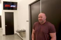 Ultimate Fighting Championship President Dana White gives a tour of the new UFC Apex in Las Veg ...