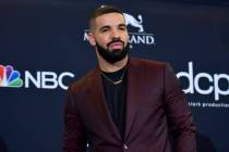 FILE - This May 1, 2019 file photo shows Drake at the Billboard Music Awards in Las Vegas. Dra ...