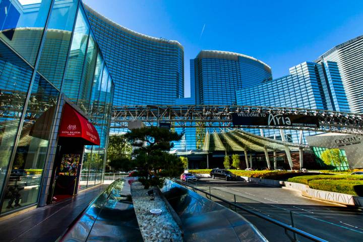 Exterior of Aria on Monday, Nov. 11, 2019, in Las Vegas. (L.E. Baskow/Las Vegas Review-Journal) ...