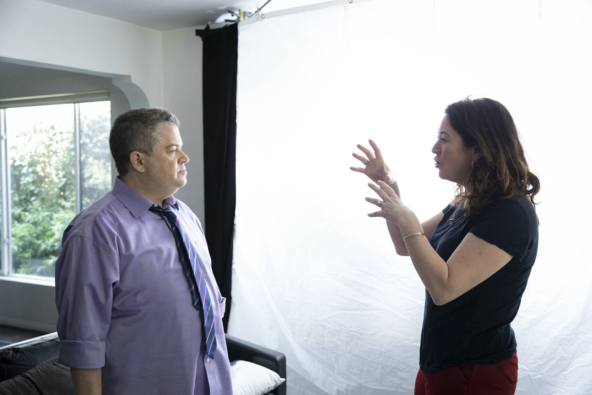 Patton Oswalt and director Liz Garbus from HBO's "I'll Be Gone In The Dark." (HBO)