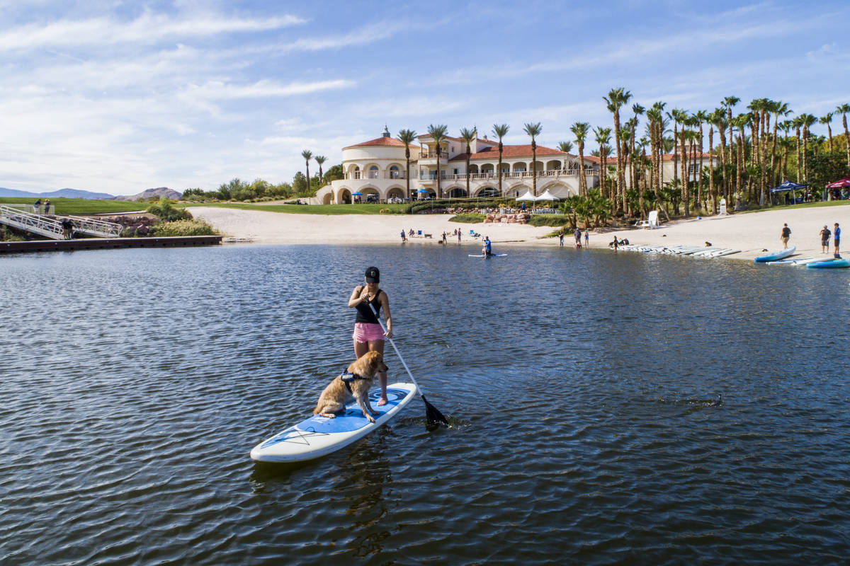 The Lake Las Vegas master-planned community in Henderson offers a variety of water sports and a ...