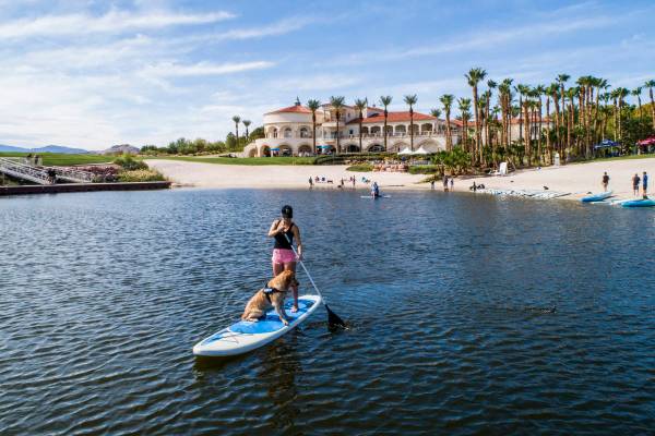 The Lake Las Vegas master-planned community in Henderson offers a variety of water sports and a ...