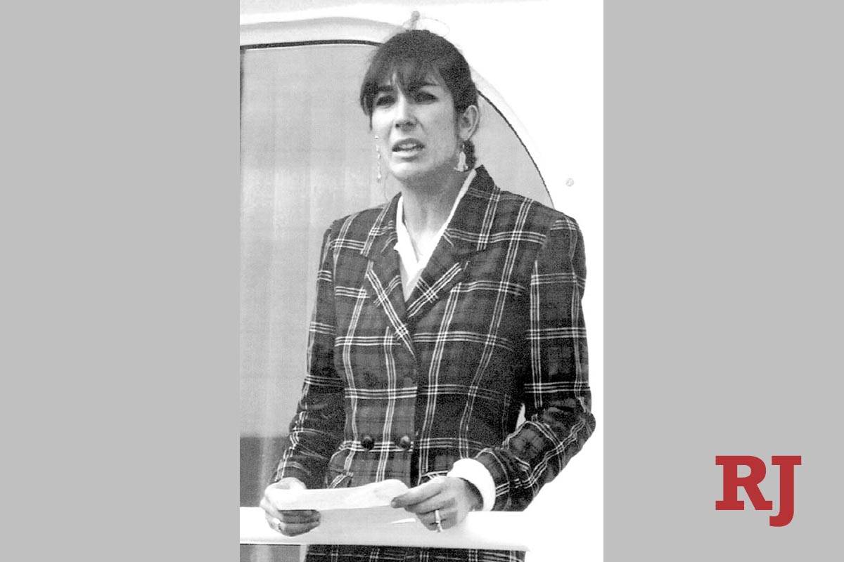 In a Nov. 7, 1991, file photo Ghislaine Maxwell, daughter of late British publisher Robert Maxw ...