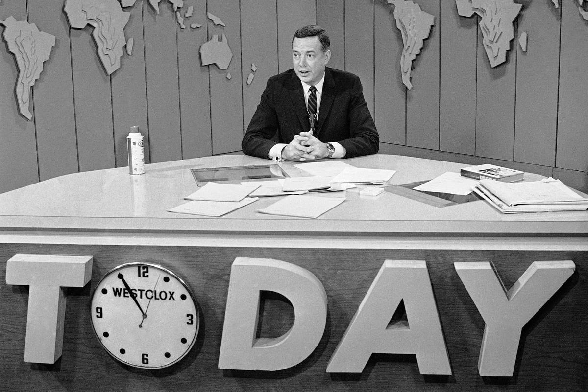 FILE - In this March 10, 1966 file photo, Hugh Downs hosts the "Today"show on NBC. D ...