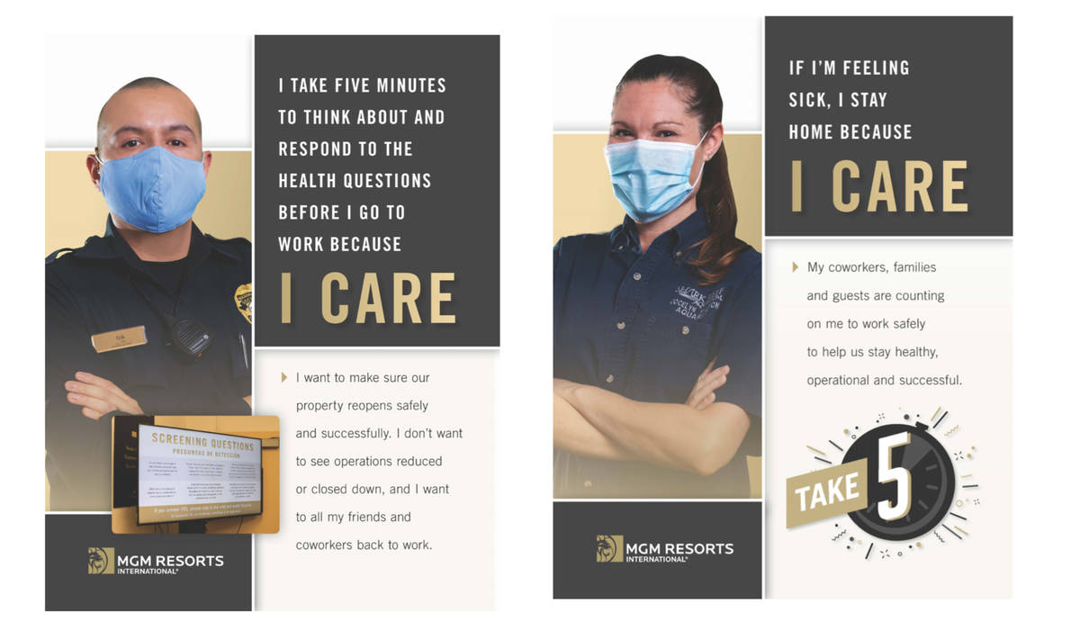 Posters promoting MGM Resorts International's "Take 5" campaign. (courtesy)