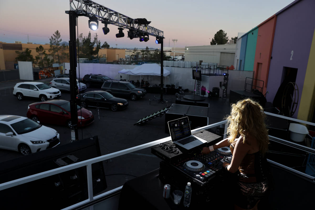 DJ Liz Clark spins before Jennifer Romas' "Sexxy The Show" at Dreamland Drive-In at FreshWata S ...