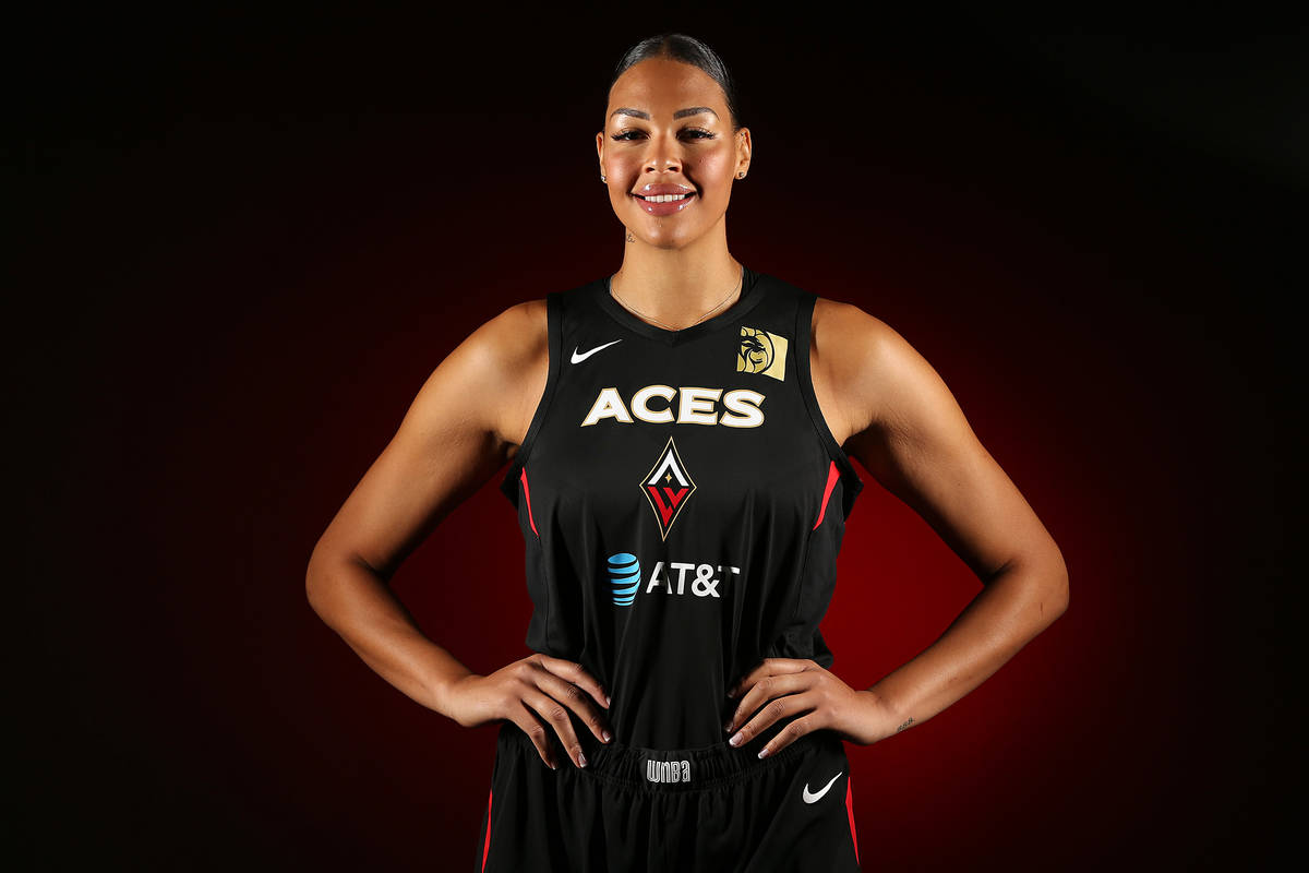 Las Vegas Aces' Liz Cambage at the Mandalay Bay Events Center in Las Vegas, Thursday, May 23, 2 ...