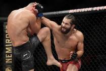 Jorge Masvidal, right, shown in November, agreed to fight UFC welterweight champion Kamaru Usma ...