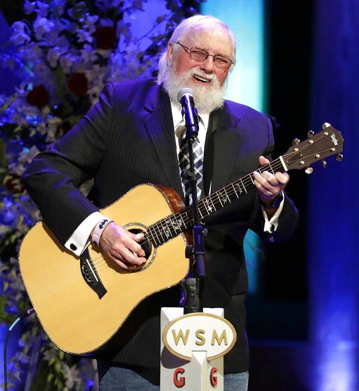 Charlie Daniels performs during a memorial service for country music singer Troy Gentry at the ...