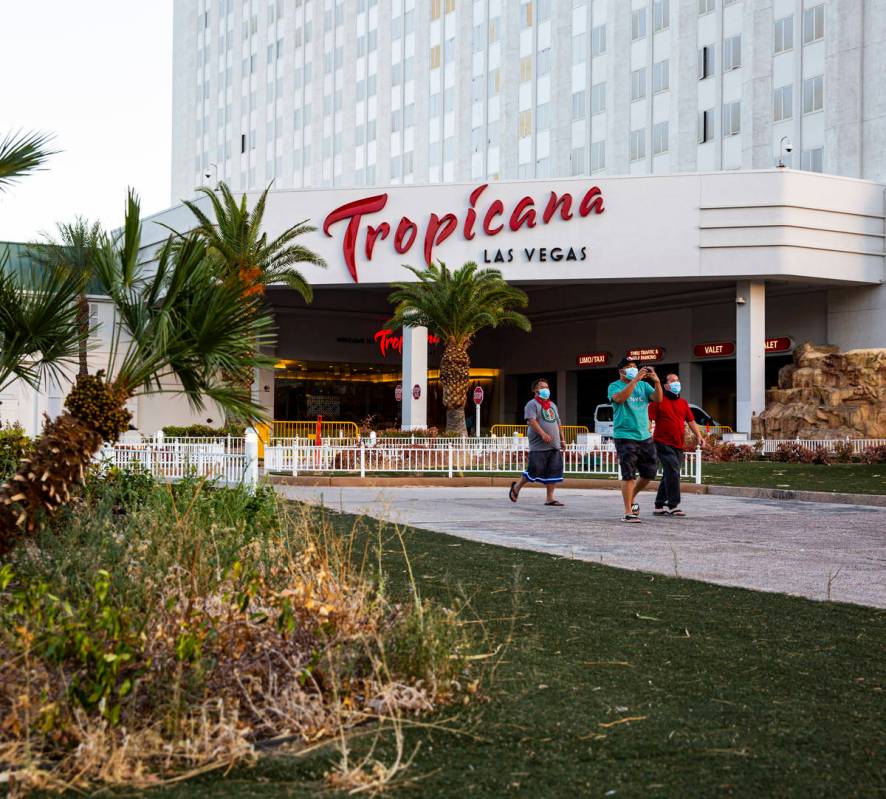 A view of the Tropicana Las Vegas, which remains closed despite casino reopenings across the st ...