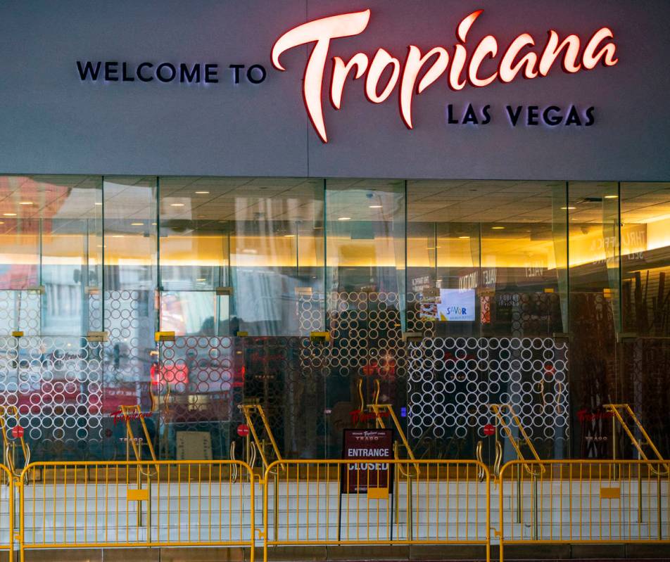 A view of the Tropicana Las Vegas, which remains closed despite casino reopenings across the st ...