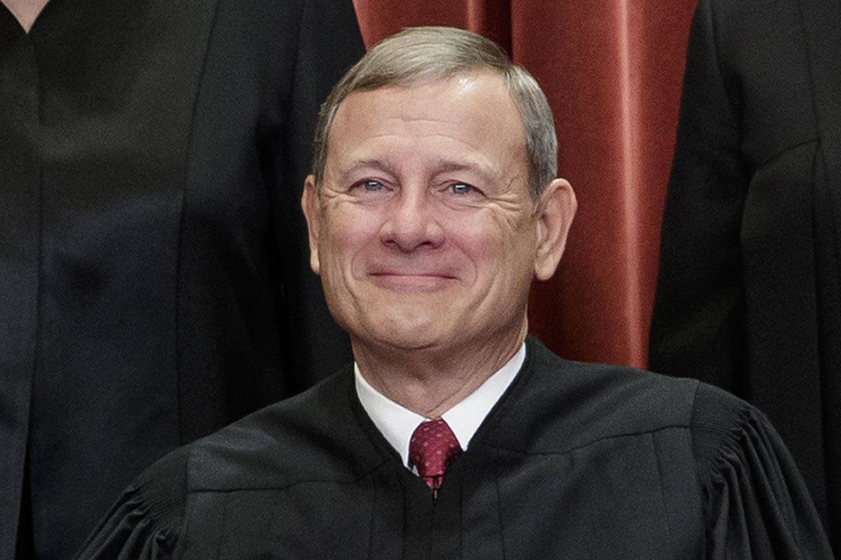 A Nov. 30, 2018, file photo shows Chief Justice of the United States, John Roberts, as he sits ...