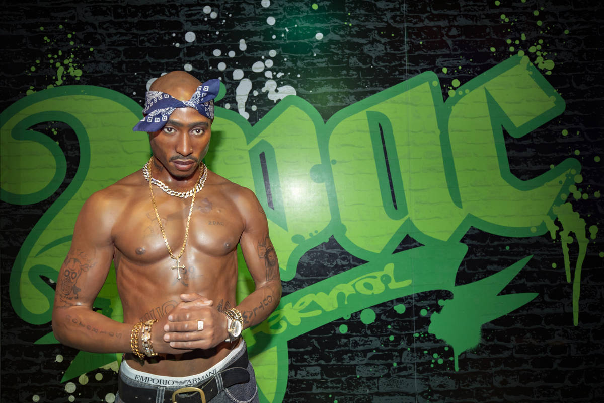 Tupac ShakurÕs wax figure is seen during a tour of Madame Tussauds Las Vegas wax museum lo ...