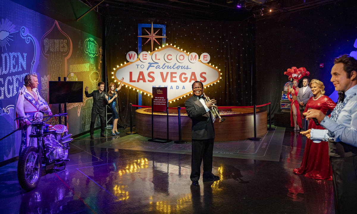 Las Vegas legends wax figures are seen during a tour of Madame Tussauds Las Vegas wax museum lo ...