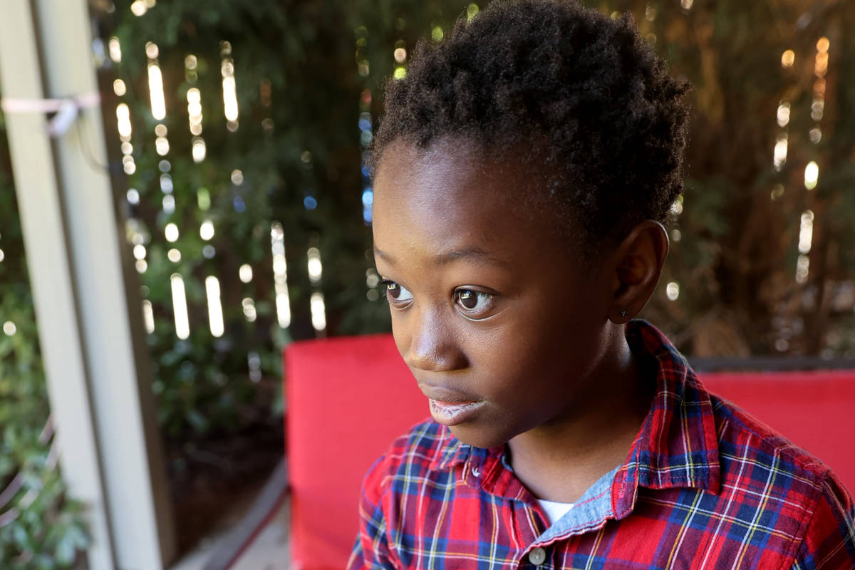 Bryce McAllister, 10, at his Sparks home Wednesday, June 17, 2020. Bryce's father Bruce McAllis ...