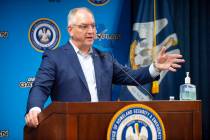 Louisiana Gov. John Bel Edwards makes remarks and answers questions during a news conference ab ...