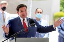 FILE - Florida Gov. Ron DeSantis gives an update on the state's response to the coronavirus pan ...